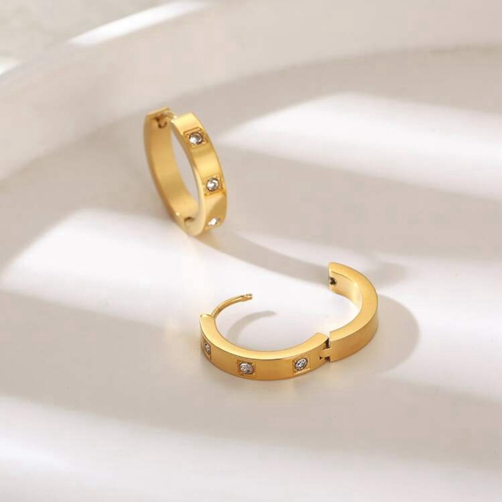 1 Pair Women Stainless Steel Hoop Earring - Picture 9 of 9